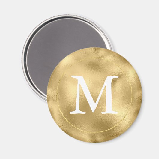 Gouden Glam Monogram Magneet (Voorkant / Achterkant)