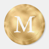 Gouden Glam Monogram Magneet (Voorkant)