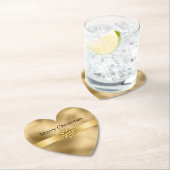 Gouden Glam Ribbon en Boog Kerstmis Kartonnen Onderzetters (Insitu)