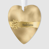 Gouden Glam Ribbon en Boog Kerstmis Ornament (voorkant)