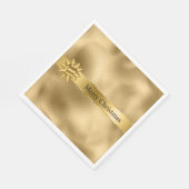 Gouden Glam Ribbon en Boog Kerstmis Servet (Hoek)