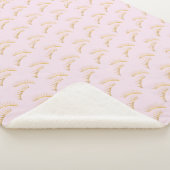 Gouden Glam Roze Wimpers Sherpa Deken (3/4)