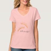 Gouden Glam Roze Wimpers T-shirt (Voorkant)