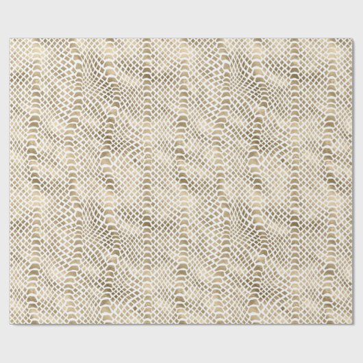 Gouden Glam Snake Skin Cadeaupapier (Vlak)