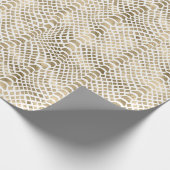 Gouden Glam Snake Skin Cadeaupapier (Hoek)