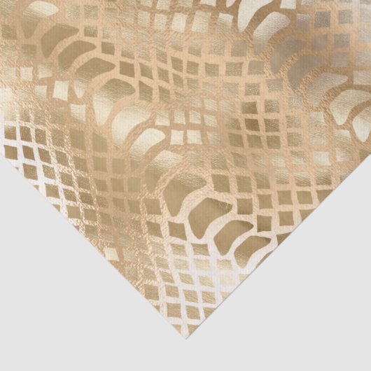 Gouden Glam Snake Skin Tissuepapier (Detail)