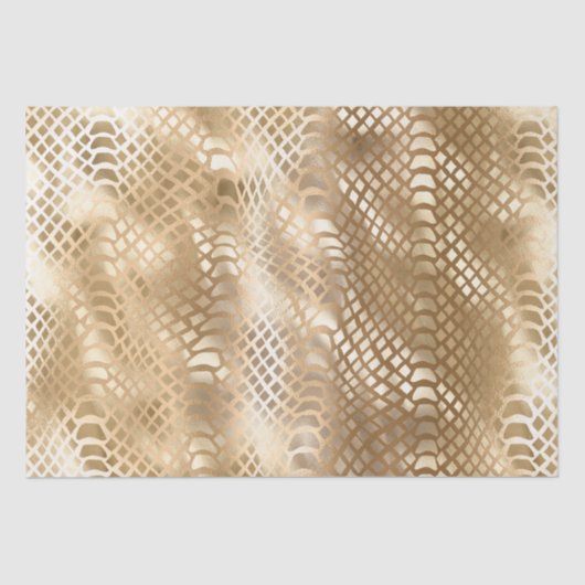 Gouden Glam Snake Skin Tissuepapier (Voorkant)