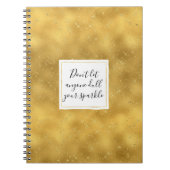 Gouden Glam Sparkles Notitieboek (Voorkant)
