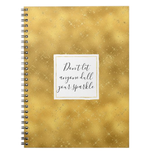 Gouden Glam Sparkles Notitieboek (Voorkant)