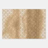 Gouden Glam Sparkling Glitter Inpakpapier Vel (Voorkant 3)