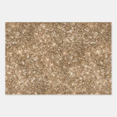 Gouden Glam Sparkling Glitter Inpakpapier Vel (Voorkant)