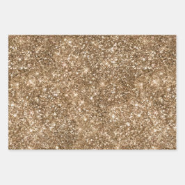 Gouden Glam Sparkling Glitter Inpakpapier Vel