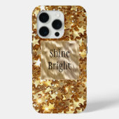 Gouden Glam Stars Confetti Case-Mate iPhone Case (Achterkant)