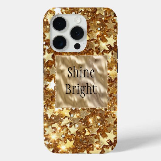 Gouden Glam Stars Confetti Case-Mate iPhone Case (Achterkant)