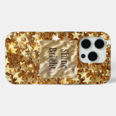 Gouden Glam Stars Confetti Case-Mate iPhone Case (Achterkant (horizontaal))