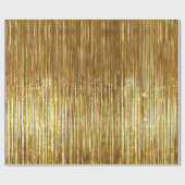 Gouden Glam Tinsel Stripes Cadeaupapier (Vlak)