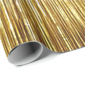 Gouden Glam Tinsel Stripes Cadeaupapier (Rol Hoek)