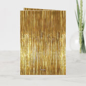 Gouden Glam Tinsel Vrolijke Kerstboom Kaart (Achterkant)