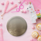 Gouden Glam Vergulde Borstel Moderne Elegantie Papieren Bordje (Feest)