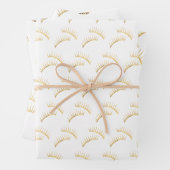 Gouden Glam Wimpers Inpakpapier Vel (In situ)