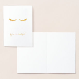 Gouden Glam Wimpers Mooi Folie Kaarten