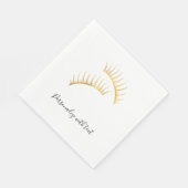 Gouden Glam Wimpers Servet (Hoek)