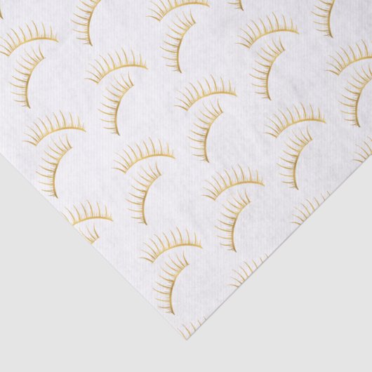 Gouden Glam Wimpers Tissuepapier (Detail)