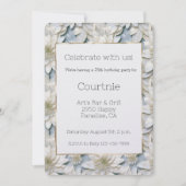 Gouden Glam Witte Lotus Bloemen Verjaardag Kaart (Voorkant)