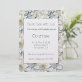 Gouden Glam Witte Lotus Bloemen Verjaardag Kaart (Staand voorkant)