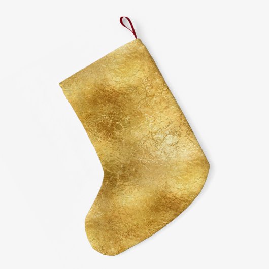 Gouden Glam Zwart Wit Monogram Kleine Kerstsok (Achterkant (Hangend))