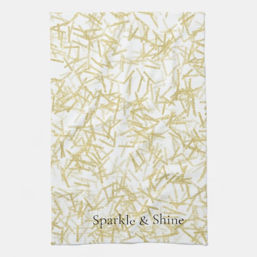 Gouden Glamme Glitzy Sparkle Theedoek (Verticaal)