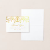 Gouden  Glamour Bruiloft Dank u Folie Kaarten (Display)