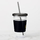 Gouden glamour gepersonaliseerd acryl drinkbeker (Links)