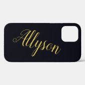 Gouden glamour gepersonaliseerd Case-Mate iPhone case (Achterkant (horizontaal))