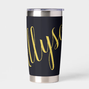 Gouden glamour gepersonaliseerd geïsoleerde drinkbeker