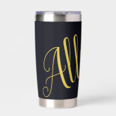 Gouden glamour gepersonaliseerd geïsoleerde drinkbeker (Voorkant)