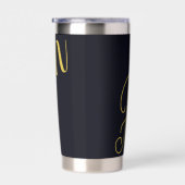Gouden glamour gepersonaliseerd geïsoleerde drinkbeker (Rechts)