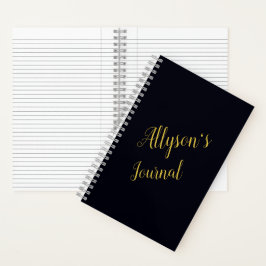 Gouden glamour gepersonaliseerd journaal notitieboek