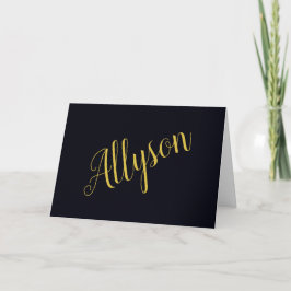 Gouden glamour gepersonaliseerd  kaart