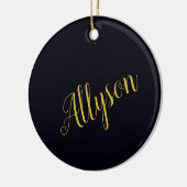 Gouden glamour gepersonaliseerd keramisch ornament (Links)