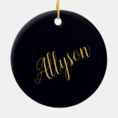 Gouden glamour gepersonaliseerd keramisch ornament (Achterkant)