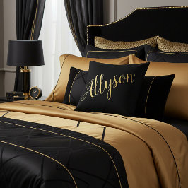 Gouden glamour gepersonaliseerd  kussen