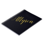 Gouden glamour gepersonaliseerd notitieboek (Linkerzijde)