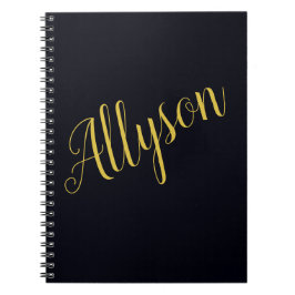 Gouden glamour gepersonaliseerd notitieboek