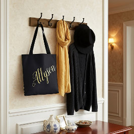 Gouden glamour gepersonaliseerd   tote bag