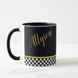 Gouden glamour gepersonaliseerde mok