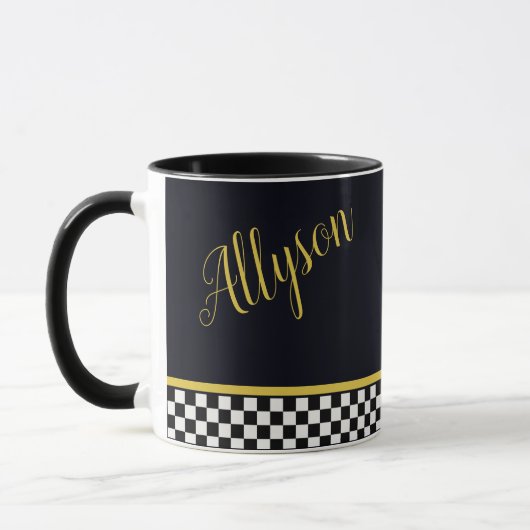 Gouden glamour gepersonaliseerde mok (Links)