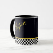 Gouden glamour gepersonaliseerde mok (Voorkant links)