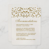 Gouden Glamour Glitter Confetti Bruiloft invoegen  Informatiekaartje (Voorkant / Achterkant)