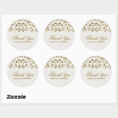 Gouden Glamour Glitter Confetti Dank u Sticker (Vel)